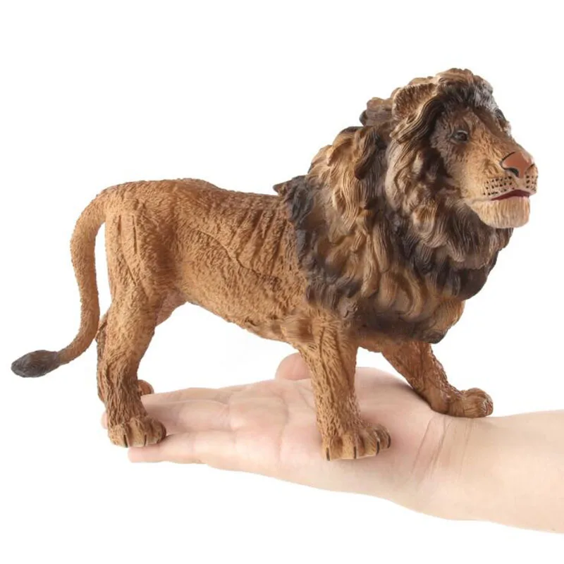 NEW Large Simulation Lion Hollow Model Wild Forest Animal Figure Desktop Decoration Toys Birthday Present Puzzle Cognition Gifts