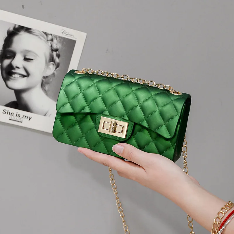 

2019 New Style Europe And America Pu Square Sling Bag Shoulder Rhombus Chain Bag Mobile Phone Bag Shoulder Bag