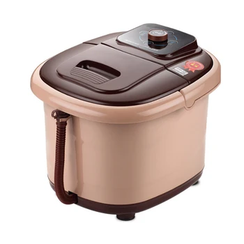 

Home Universal Coffee Gold Automatic Massage Heating Multi-wheel Foot bath Soaking Basin Comfortable leisure Foot Bath