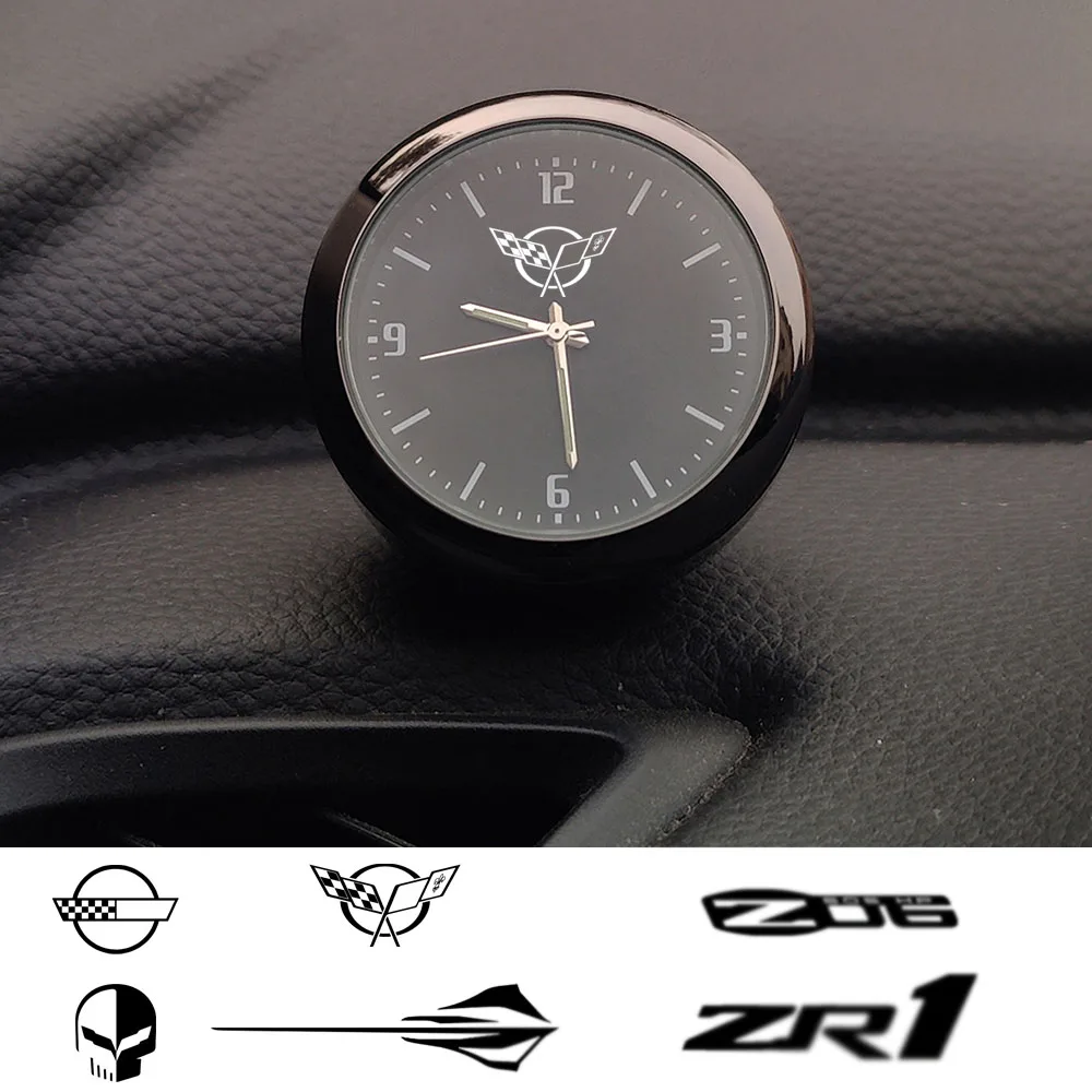 Auto Ornament Car Clock Watch Quartz Clocks FOR Corvette C2 C3 ZR1 C6 Z06 C7 Superchargeo C8.R C9 Accessories | Автомобили и