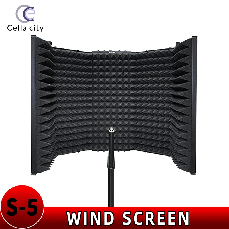 Tela de Vento Multi-camada de Redução de Ruído Cella Cidade Microfone Isolamento Escudo 5 Painéis s5 Gravação Estúdio Painel Acústico - Image 6
