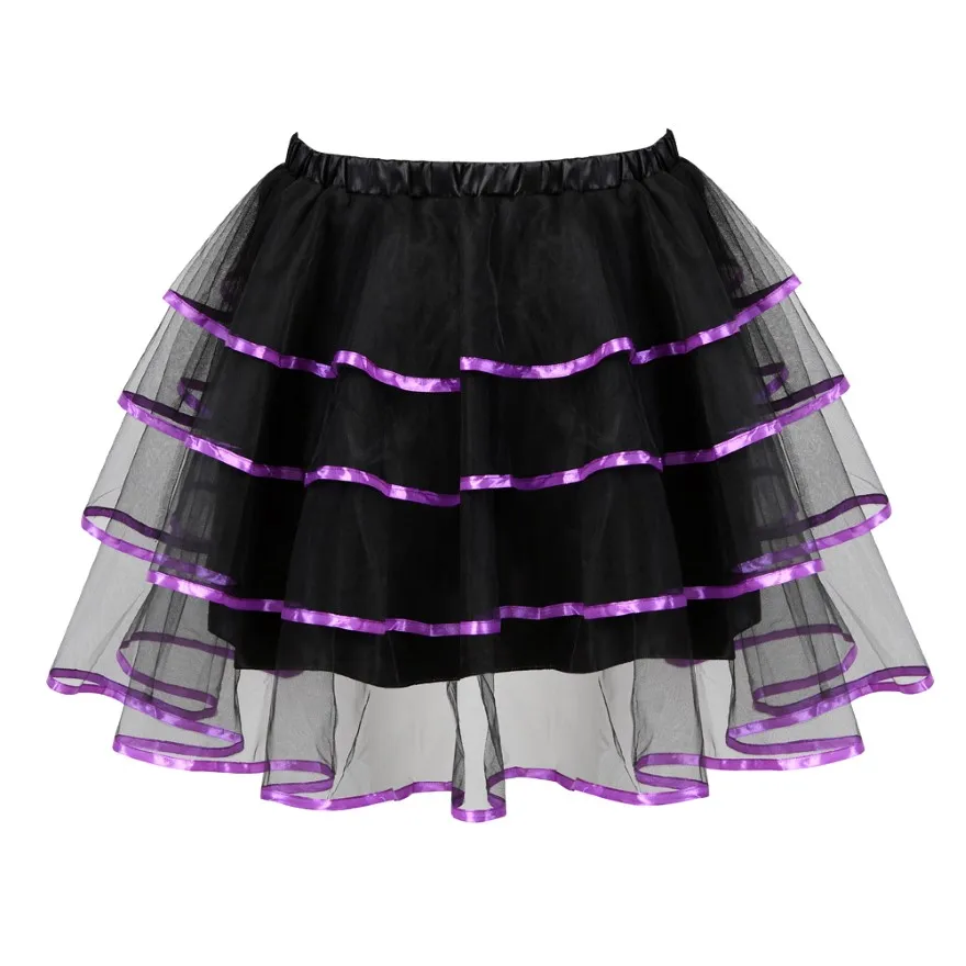 Women Sexy Mini Tutu Skirt Multilayer Mesh/Tulle/Lace/Floral Decoration Mini Pleated Skirts Fashion Dance Skirt Plus Size S-6XL