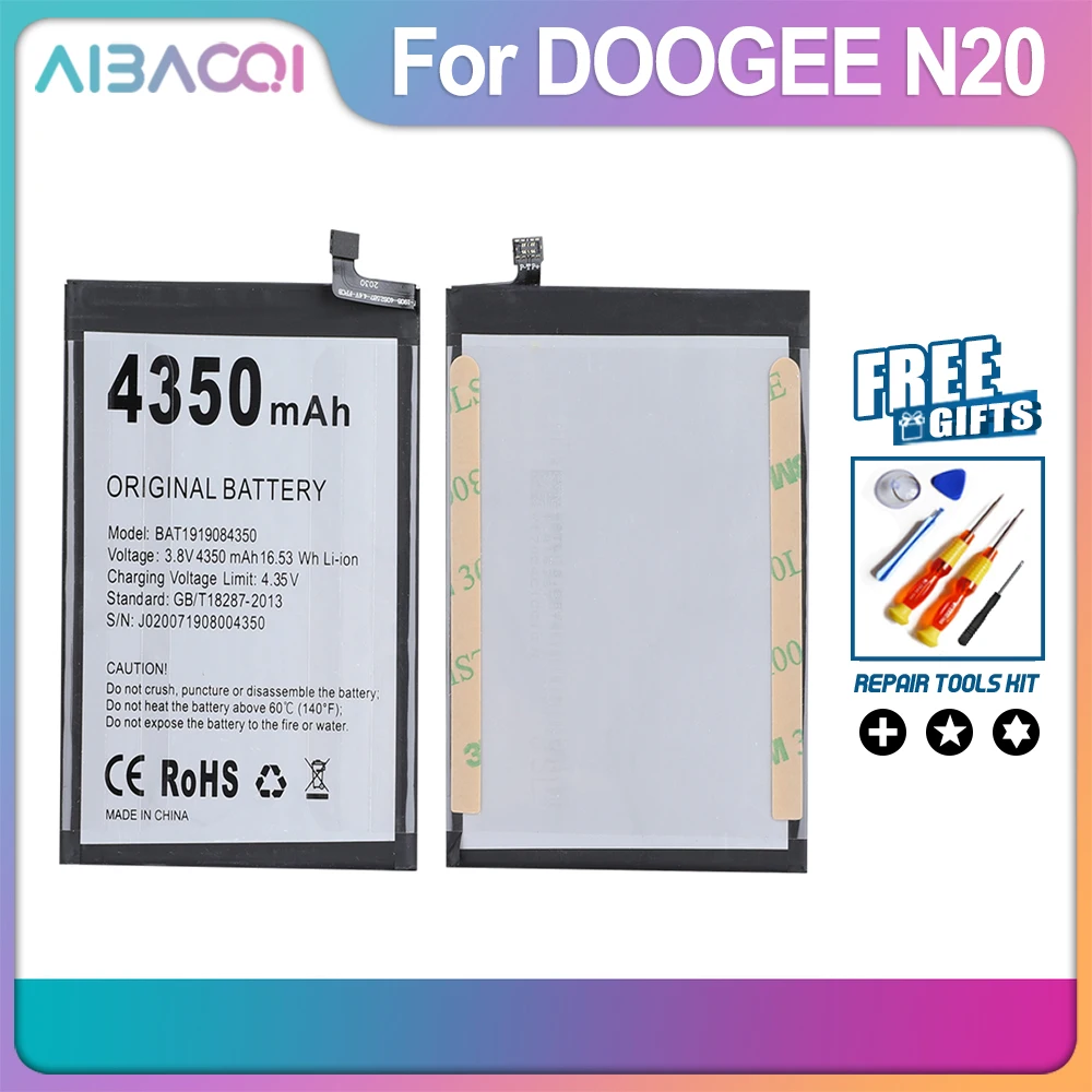 AiBaoQi 100% оригинальный новый BAT1919084350 аккумулятор 4350 мАч Для DOOGEE N20 мобильный телефон