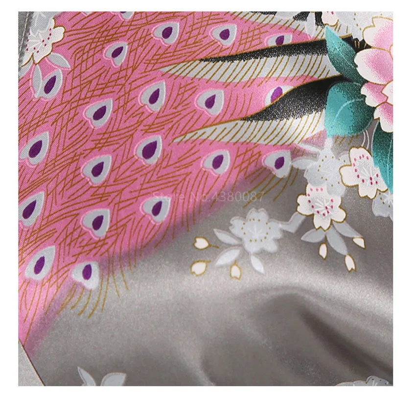 Женские сексуальные костюмы японское кимоно юката платье с поясом атласный Шелковый Кардиган пижамы женский Гладкий банный халат платье