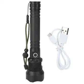 

XHP70 9000LM 3 Lighting Modes LED Flashlight USB Strong Light Torch for Hunting Camping Hiking Climbing Emergency Lighting