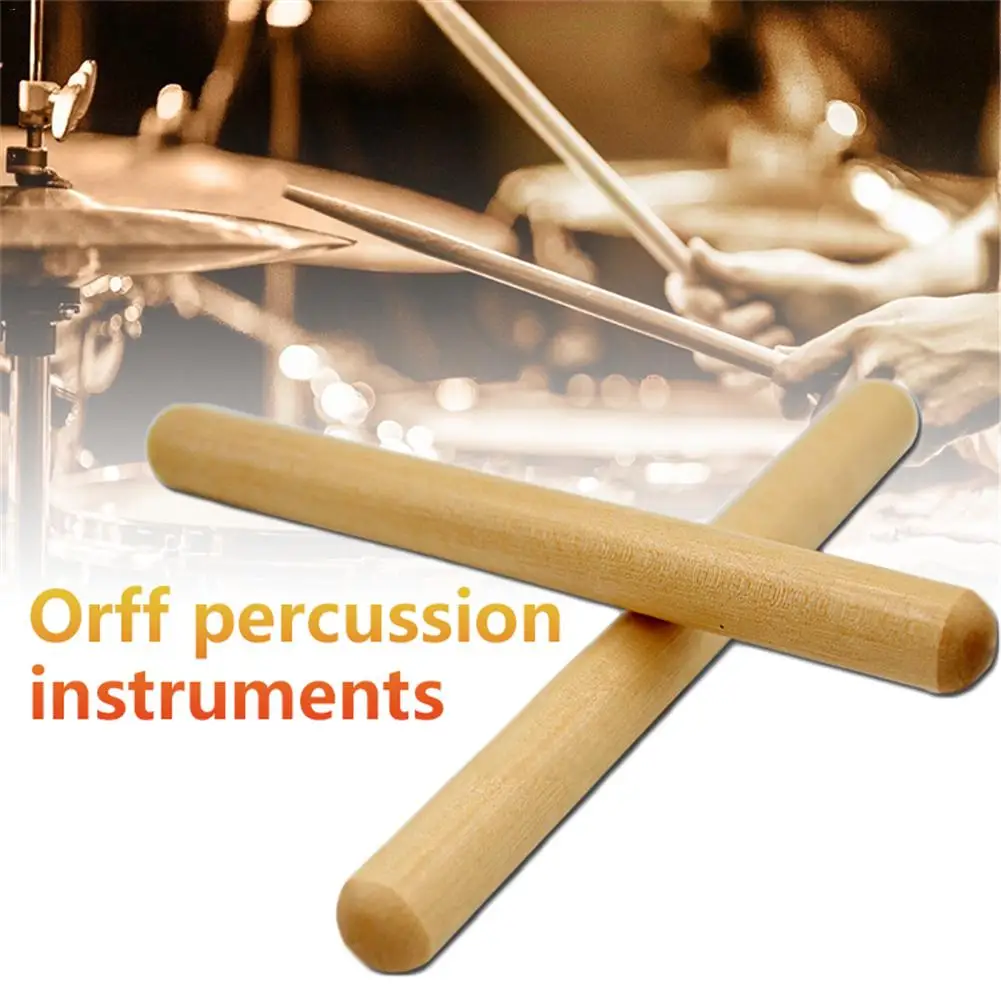 2 пары классических Orff rhythm палочки барабанная палка музыкальная деревянная Клава ударный инструмент 8 дюймов Ритм палочки с сумкой для переноски