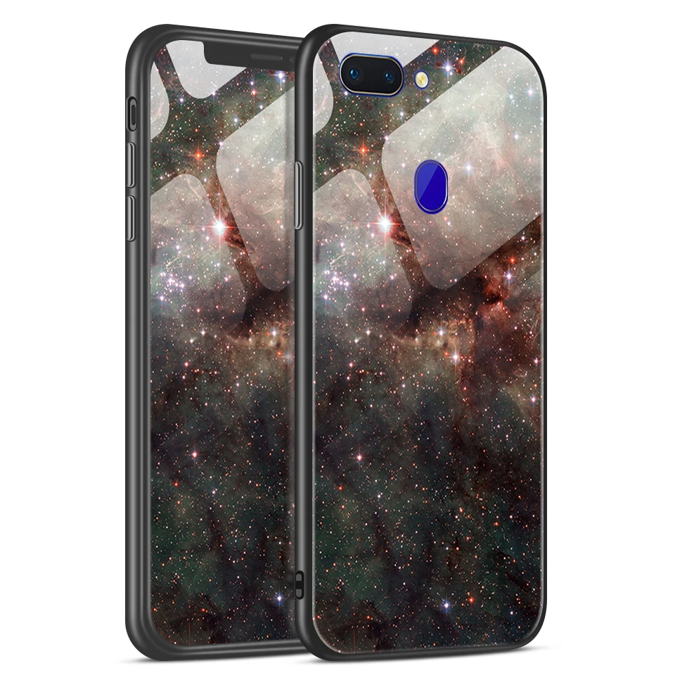 W128 Для OPPO R15 R15X R15Pro противоударный чехол из закаленного стекла для телефона OPPO K1 RX17 Neo TPU чехол для OPPO R15 задняя защитная оболочка - Цвет: W128