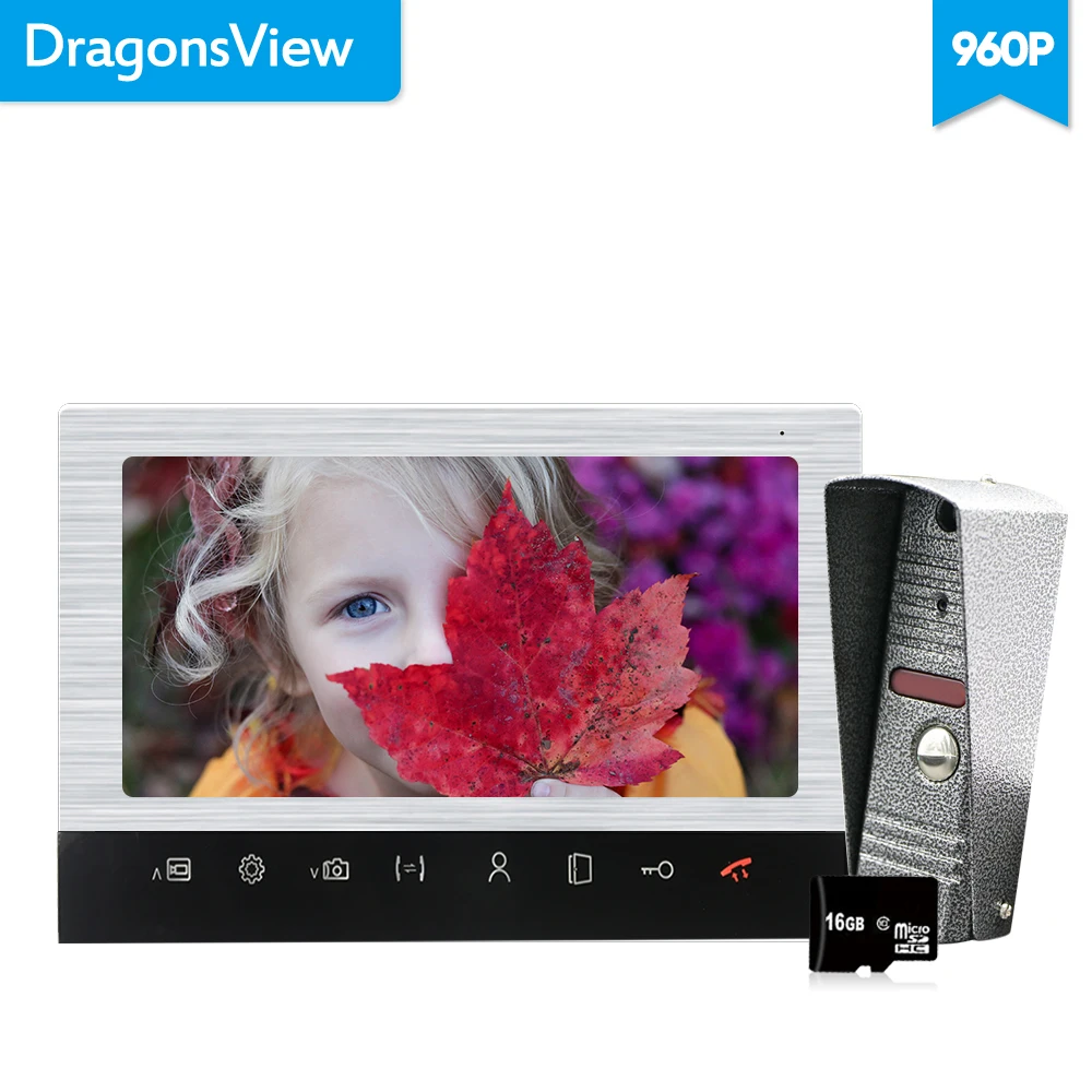 Видеодомофон Dragonsview 10 дюймов дверной звонок с камерой 960P система входа в дверь