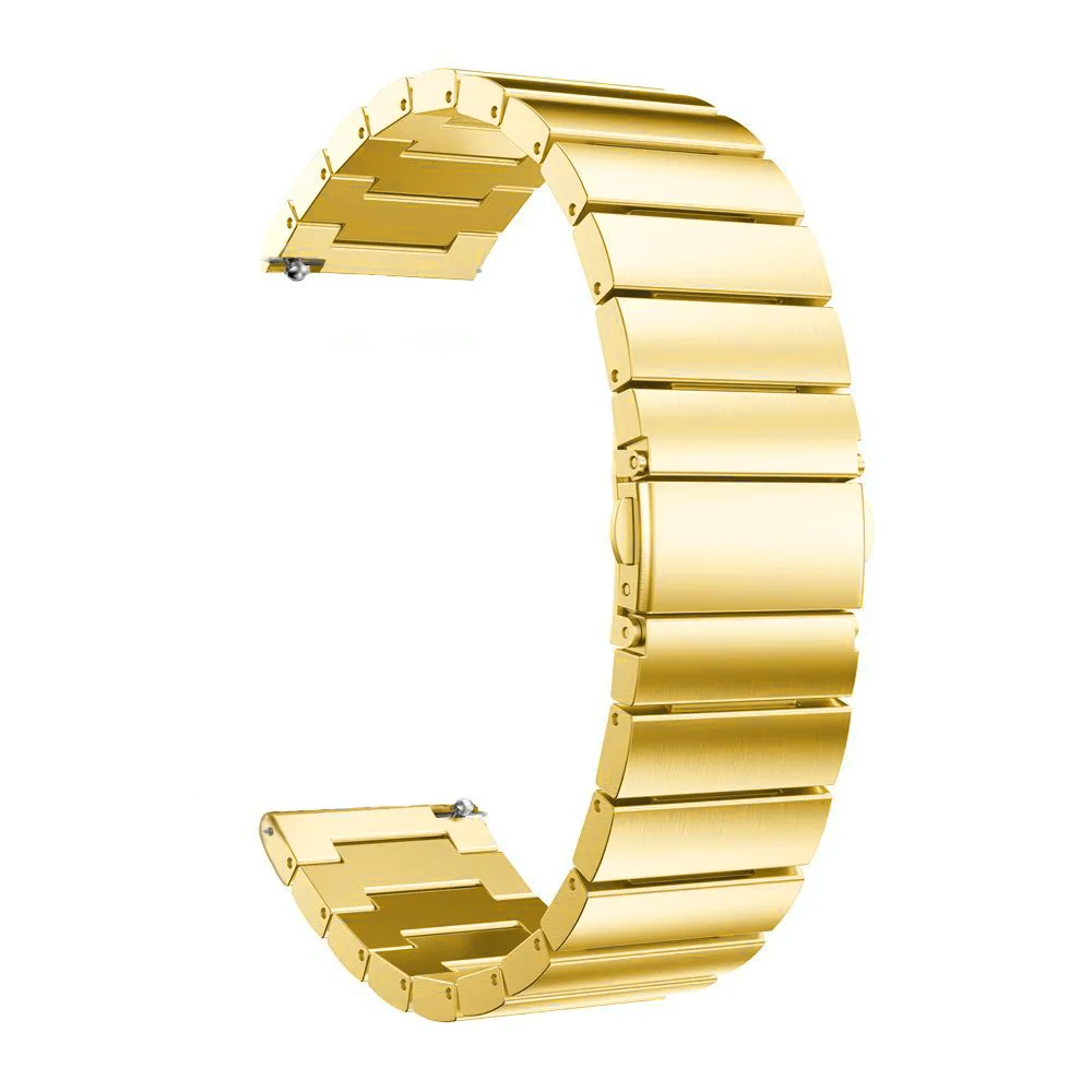 20 мм 22 мм ремешок для часов из нержавеющей стали сменный смарт-браслет для samsung gear S2 Classic S3 Galaxy Watch - Цвет ремешка: Gold