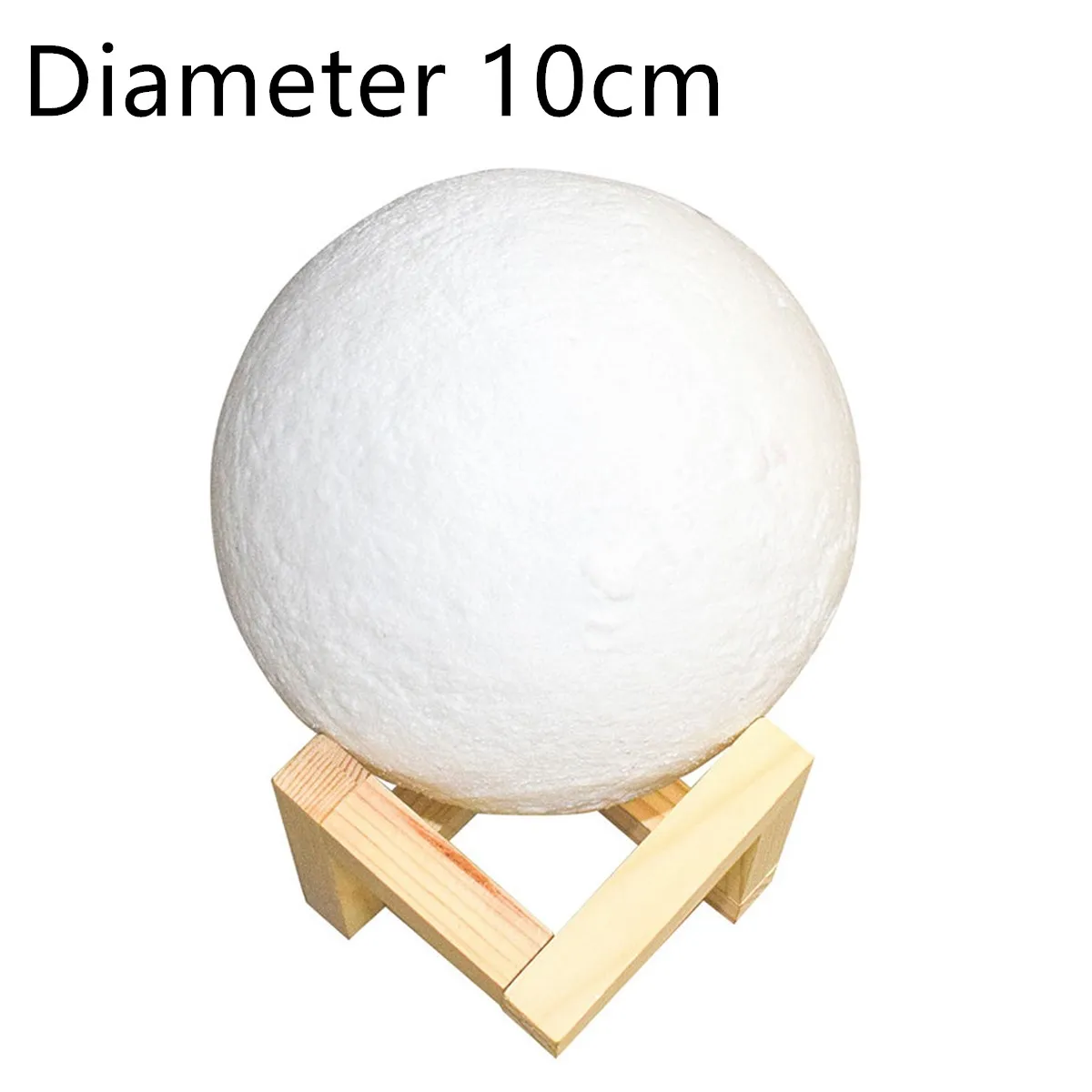 diameter 10cm 3D печать Луны лампа сенсорный Управление Перезаряжаемые два Цвет изменить USB Креативный светодиодный Ночной светильник 8 см/10 см/15 см для внутреннего декора - Испускаемый цвет: diameter 10cm