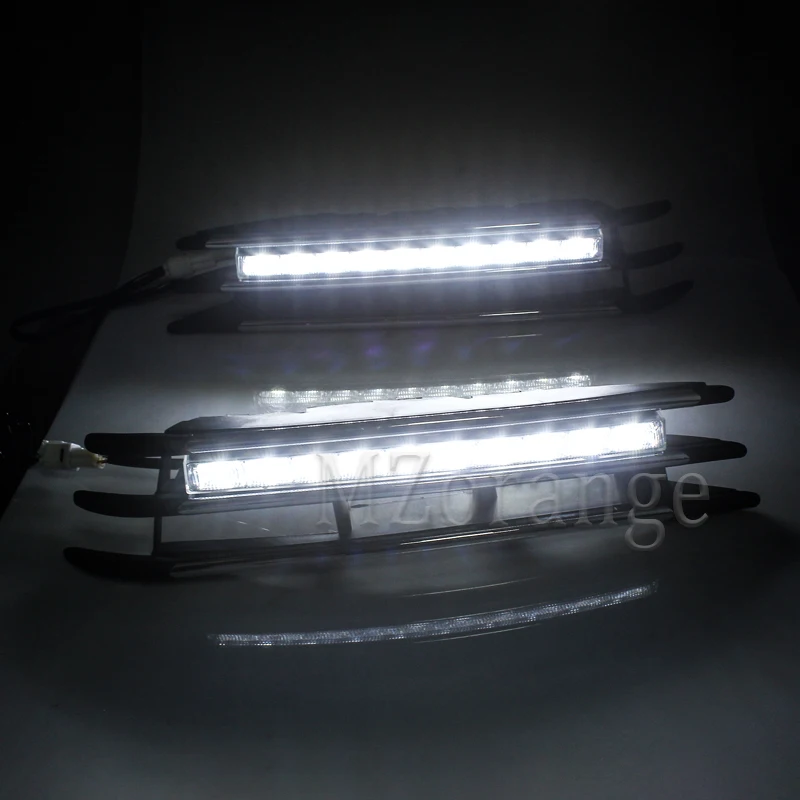 Для Touareg головной светильник 2011- светодиодный DRL Габаритные огни для Volkswagen головной светильник s туман светильник s Противотуманные фары крышка туман светильник