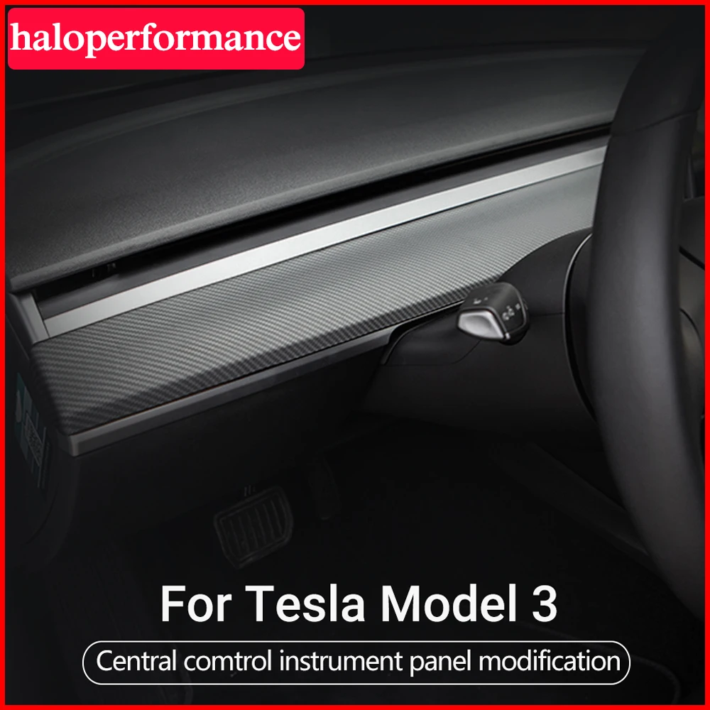 Model3 Central Control Instrument Panel For Tesla Model 3 Y 2021 Accessories Matte Carbon Fiber ABS Model Three New