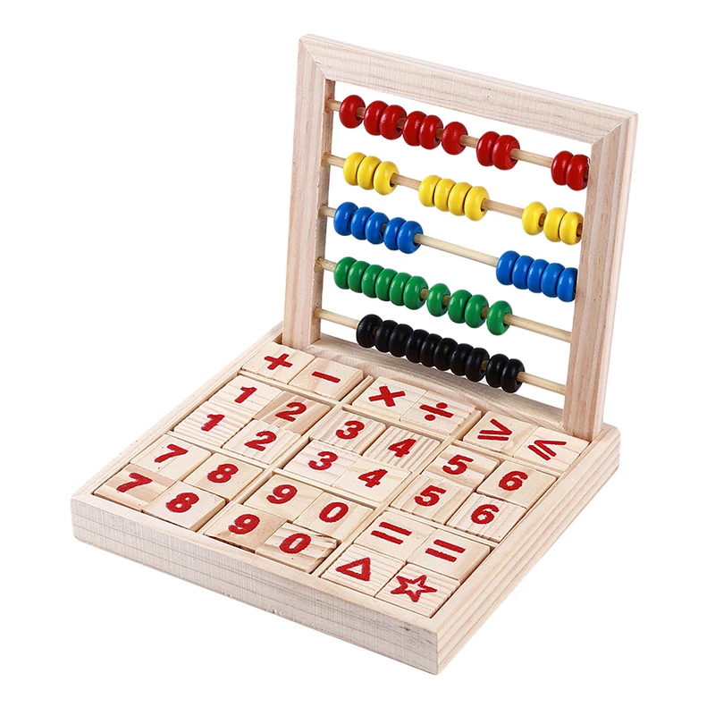 Многофункциональный Abacus обучающая подставка деревянная Монтессори игрушки счетные познавательные доски раннего образования математические игрушки для детей подарок