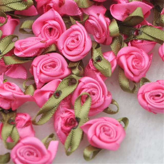 Bows With Twist Ties 100Pcs Mini Satin Ribbon Flowers Bows Wedding Decoration Gift Craft Mix... Pink Bows For Cake