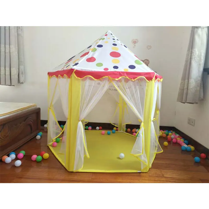 Tipi Детская Игрушка палатки дети замок для игр Играть Палатка дом Тюль палатка на шестигранный замок игровой дом