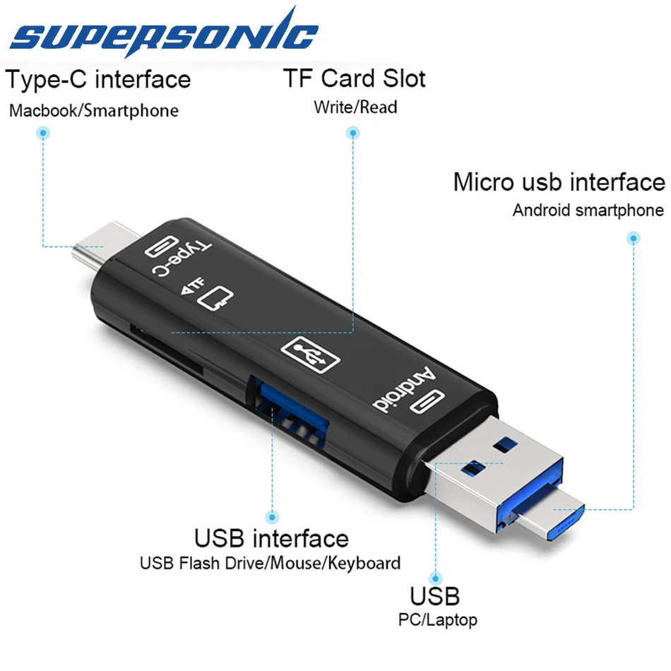 USB3.1 Кардридер высокоскоростной OTG Тип C адаптер мини кардридер для Micro SD/TF/Microsd компьютер ноутбук