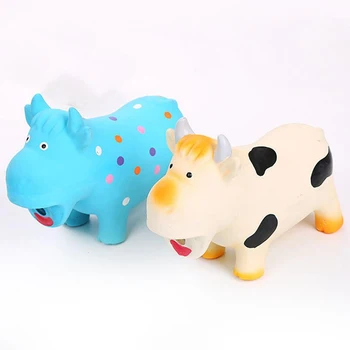 

Pet Dog Toy Natural Latex Vocal Cow Pet Teeth Cleaning Chewing Interactive Toy Pet Supplies