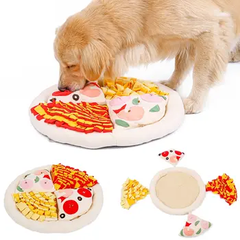 

50x50x5CM Consume Energy Slow Food Puzzle Training Sniff Toy Pizza Shape Dog's Nose Feeding Mat Puppy Snot Mat Pet Supplies