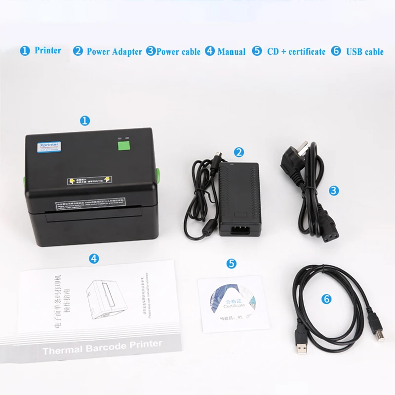 Mobile Thermal Label Barcode Printer Portable Barcode QR Label Sticker Paper Pocket USB Port Thermal Printer SEN-DT108B