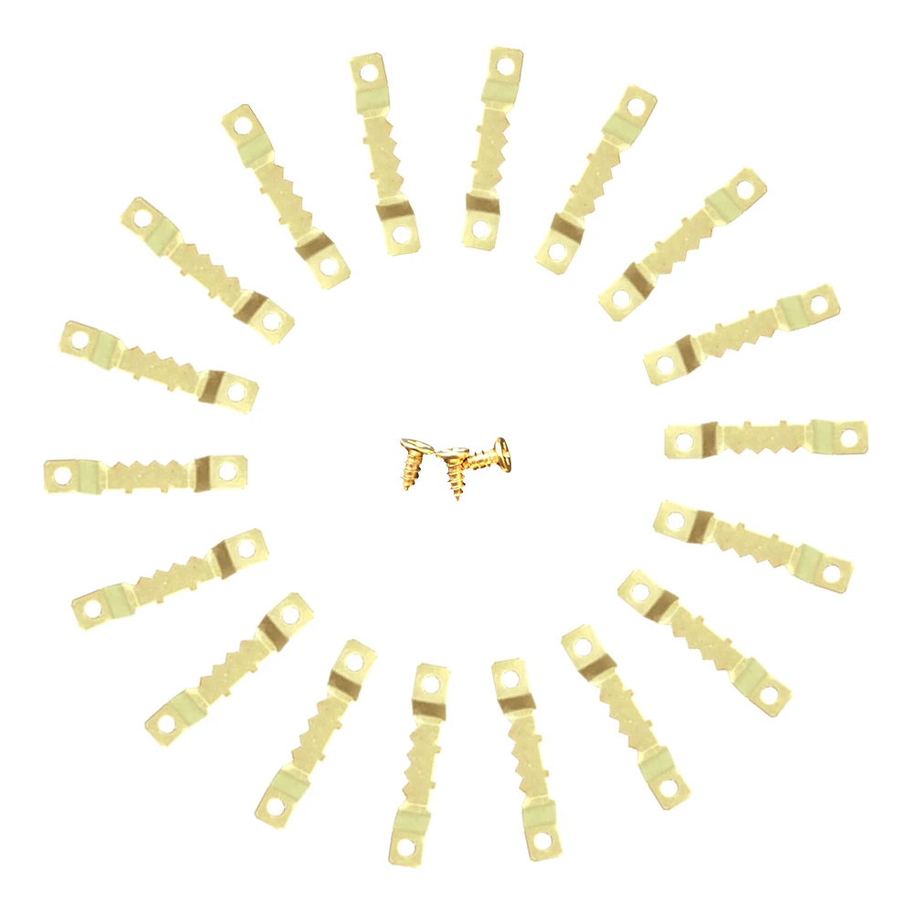 Золотой 361pcs Antislip Assorted Frame Hanger Set Sawtooth Hanging With Screws DIY Accessories Home Double Hole Picture Photo Decoration - Цвет: Золотой