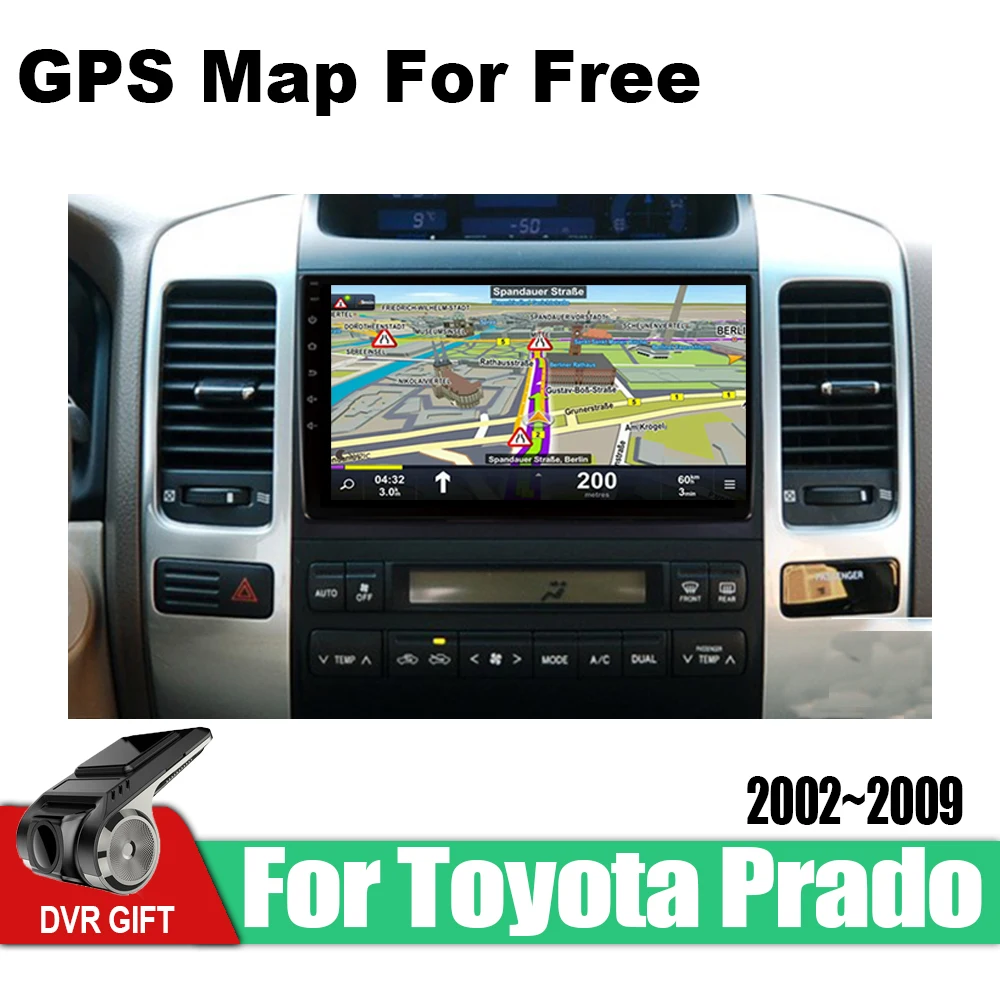 ZaiXi Android автомобильный gps; Мультимедийный проигрыватель для Toyota Land Cruiser Prado 2002~ 2009 автомобильный навигационный Видео Аудио Автомобильный плеер Bluetooth