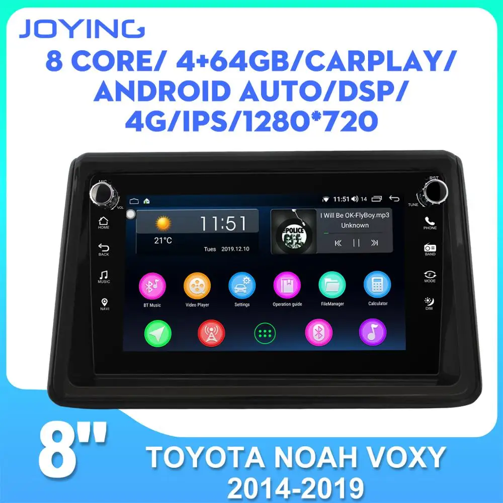 Car radio 8 inch IPS screen stereo GPS Navigation for Toyota Noah Voxy 2014-2019 one din head unit car multimedia player RDS BT |