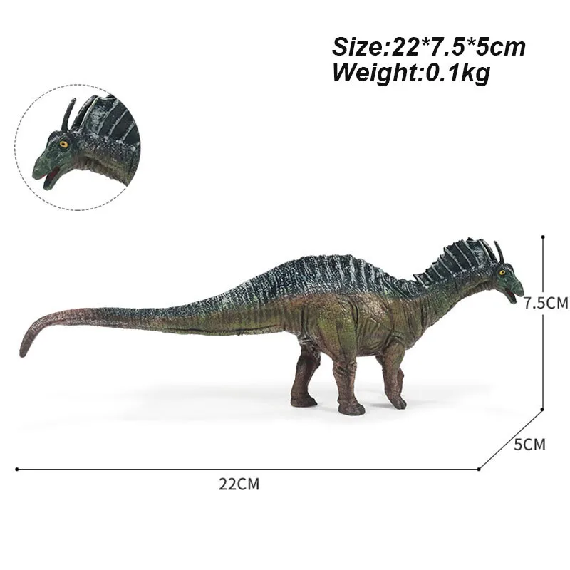 22 см реалистичные динозавры модель игрушки Amargasaurus Cazaui твердые резиновые Фигурки обучения Образование биология игрушка подарок для мальчиков