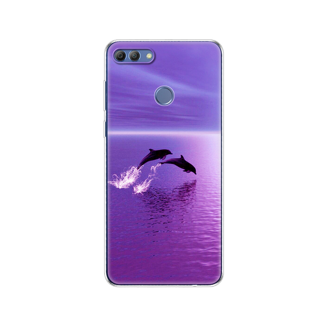 Huawei P Smart 2018  phone case protective 7S soft tpu silicone back cover 360 full protection printed transparent coating