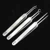 1pcs Stainless Steel Tweezers Blackhead Acne Remover Needle Eyelash Extension Eyebrow Clip Nipper Face Pore Cleaning Tools TR213 6