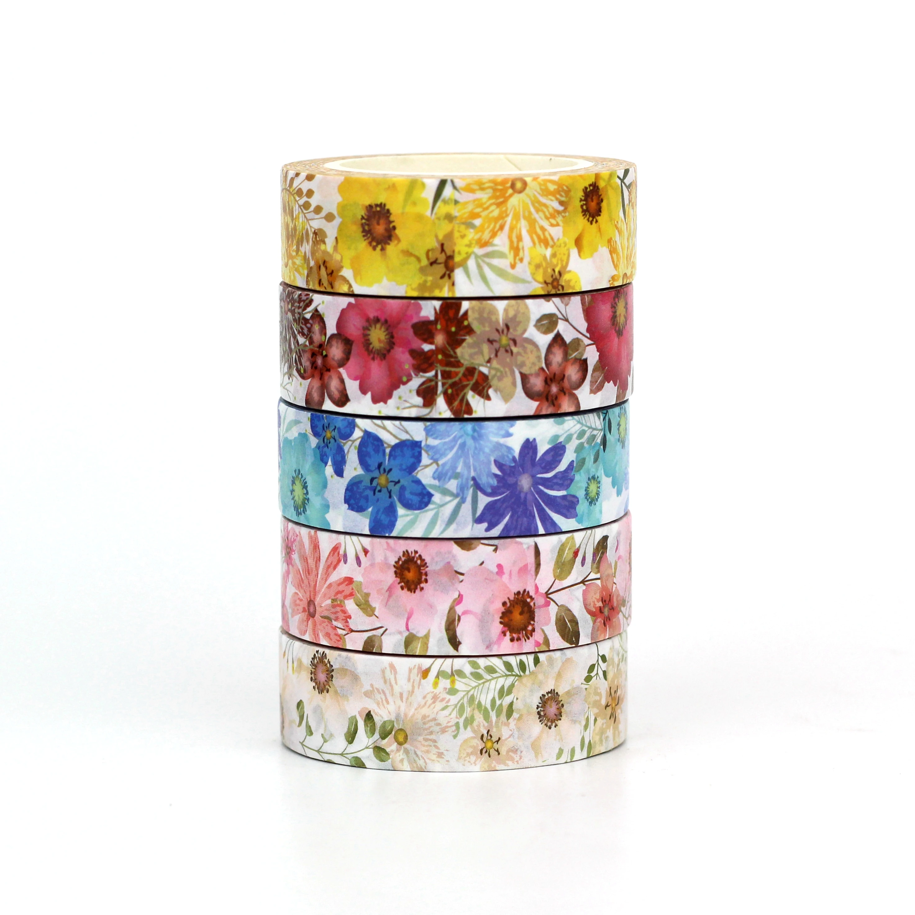 Washi Tape Set Decorative Flowers DIY Scrapbooking Paper Photo Album Adhesive Masking Tape 1PC