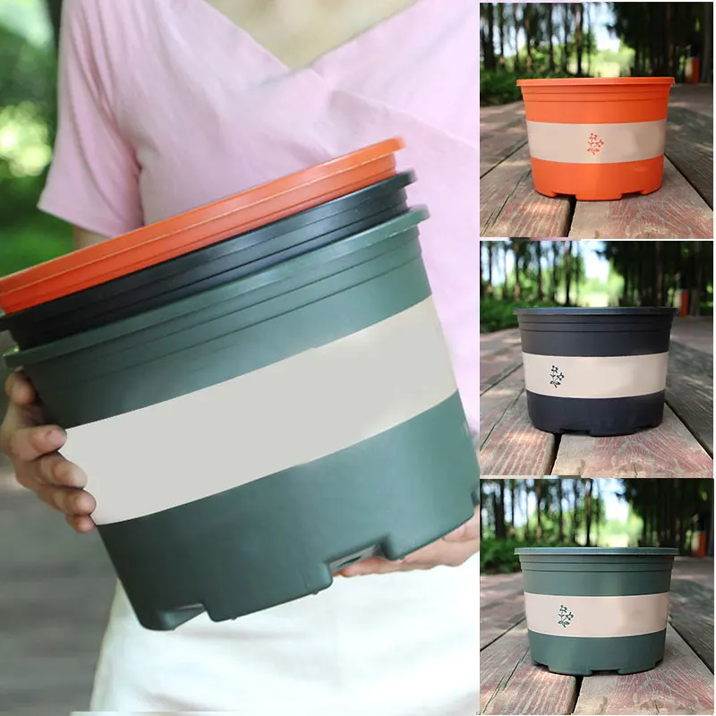 Hot Sale Large Round Short Flower Pot Control Root Rose Planting Seedling Thickening Plastic or Tray Pots | Дом и сад