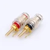 4PCS 4MM Binding Post HIFI Cable Terminals Gold Plated, Red+Black Color Binding Post Amplifier Speaker Connector,R Connector ► Photo 3/6