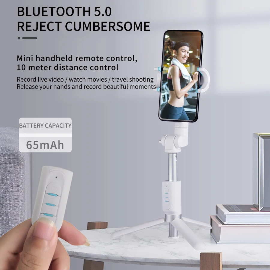 360 ° карусель Bluetooth 5,0 селфи палка штатив стабилизирующий монопод для мобильного телефона смартфон 360 ° Вращение дистанционное управление