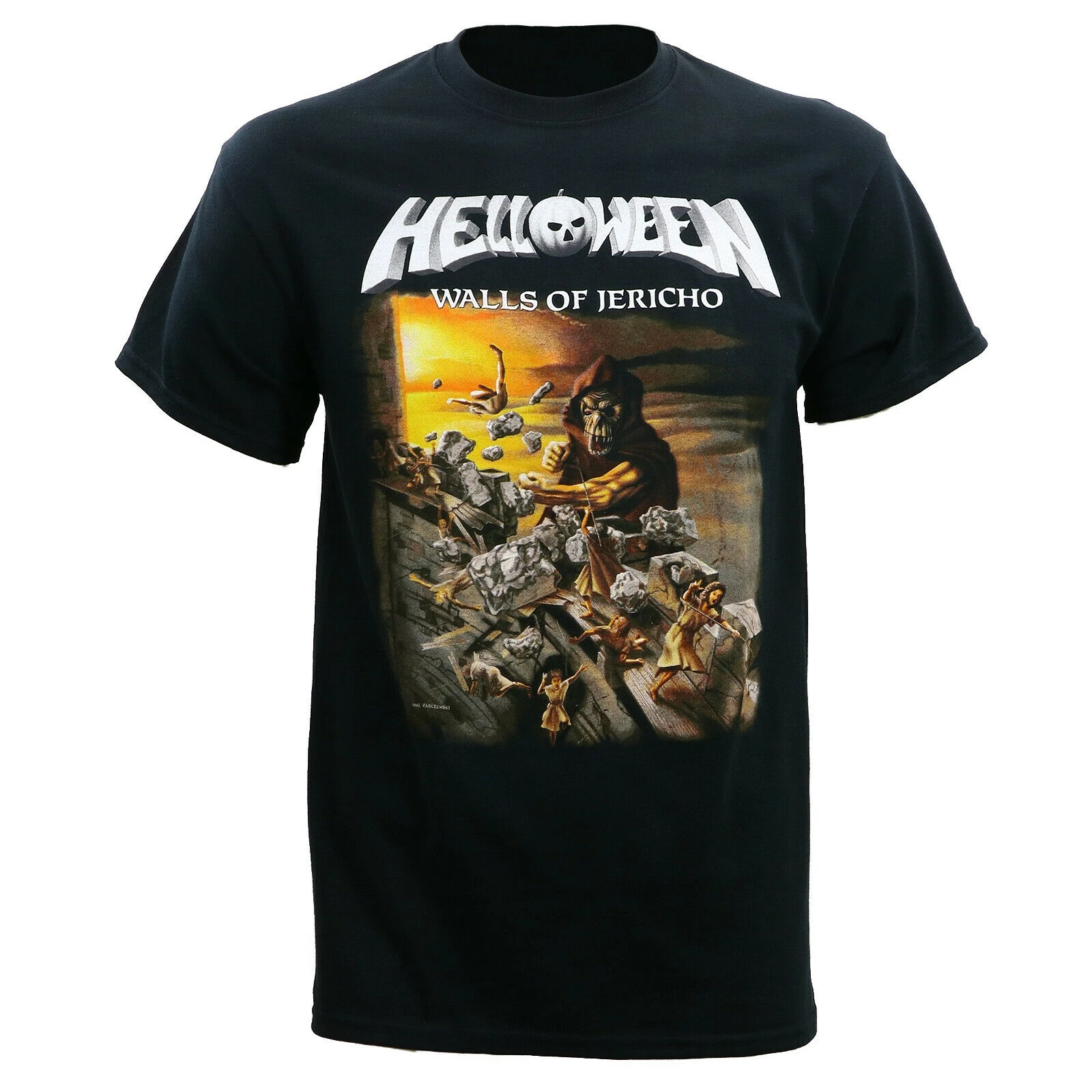 Authentic HELLOWEEN Walls of Jericho T-Shirt S-3XL NEW O-Neck Sunlight Men top tee | Мужская одежда