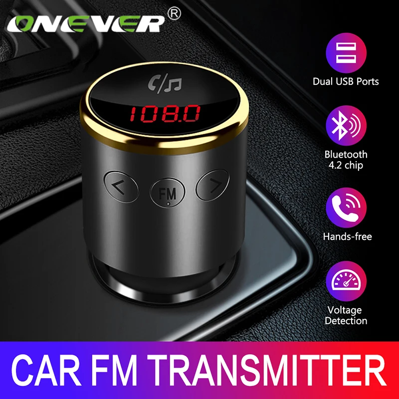 Беспроводной автомобильный FM трансмиттер Onever QC3.0 с Bluetooth V4.2|FM-трансмиттеры| |