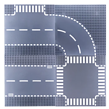 

1set DIY Small Particle Road Scene Puzzle Building Block Baseplate Toys Set Blocks Accessories 2020 New Arrival