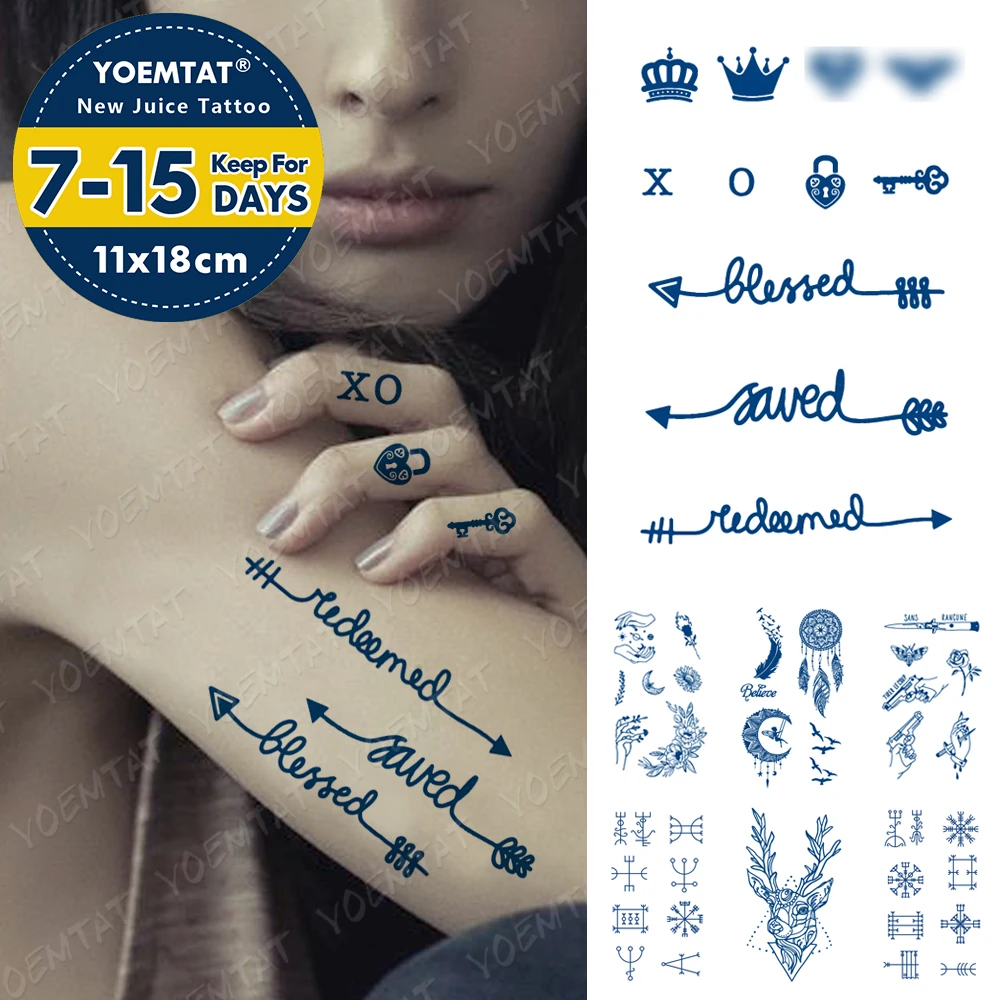 Juice ink tattoos body art lasting waterproof temporary tattoo sticker