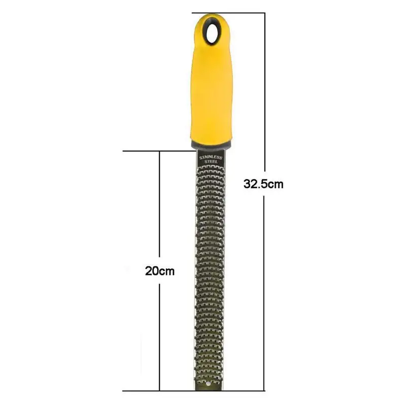 Lemon Chocolate Peeler Zester Cheese Citrus Microplane Grater for Household Garlic Ginger Potato Fruit Convenient Tools - Color: Yellow