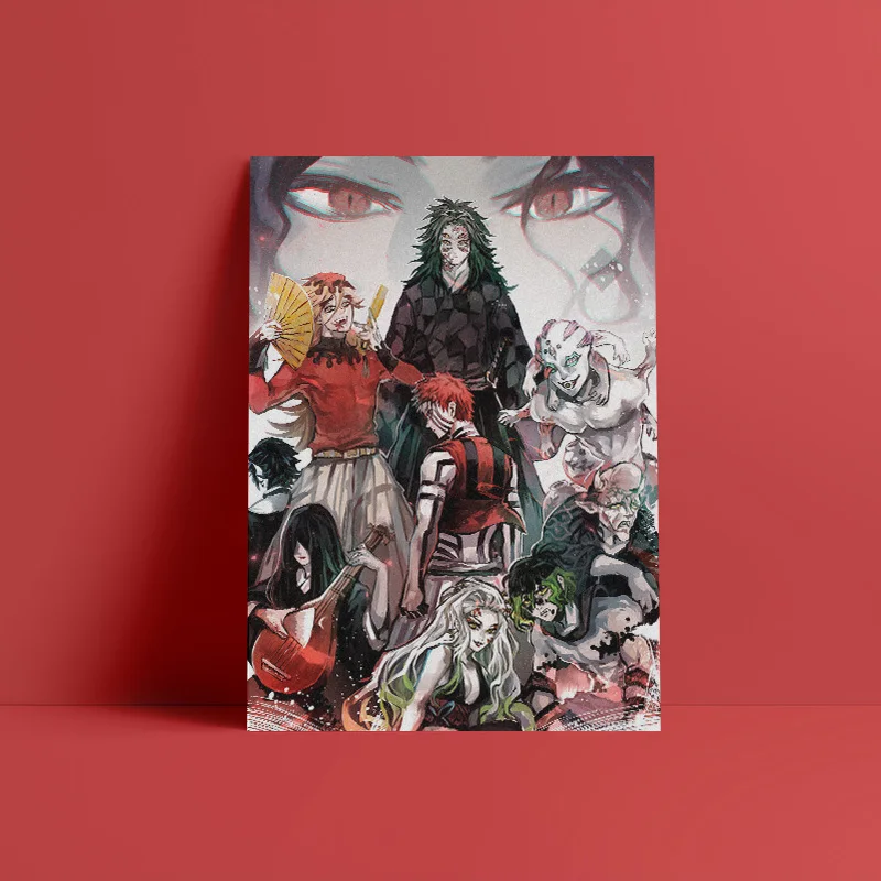 Luas superiores demônio slayer kimetsu não yaiba parede arte da lona para  sala de estar quarto estudo quarto dormitório arte decoração impressões -  AliExpress