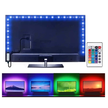 

USB LED Strip Light 5050 RGB TV Backlight Flexible Lights IP65 Decoration DC5V 2M led strip For Screen Desktop PC LCD Monitor