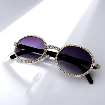 

Round Sunglasses Women 2019 Sunglasses Men Rhinestone Vintage Sunglasses Luxury Retro Mens Sunglass Brand Designer Small Eyewear