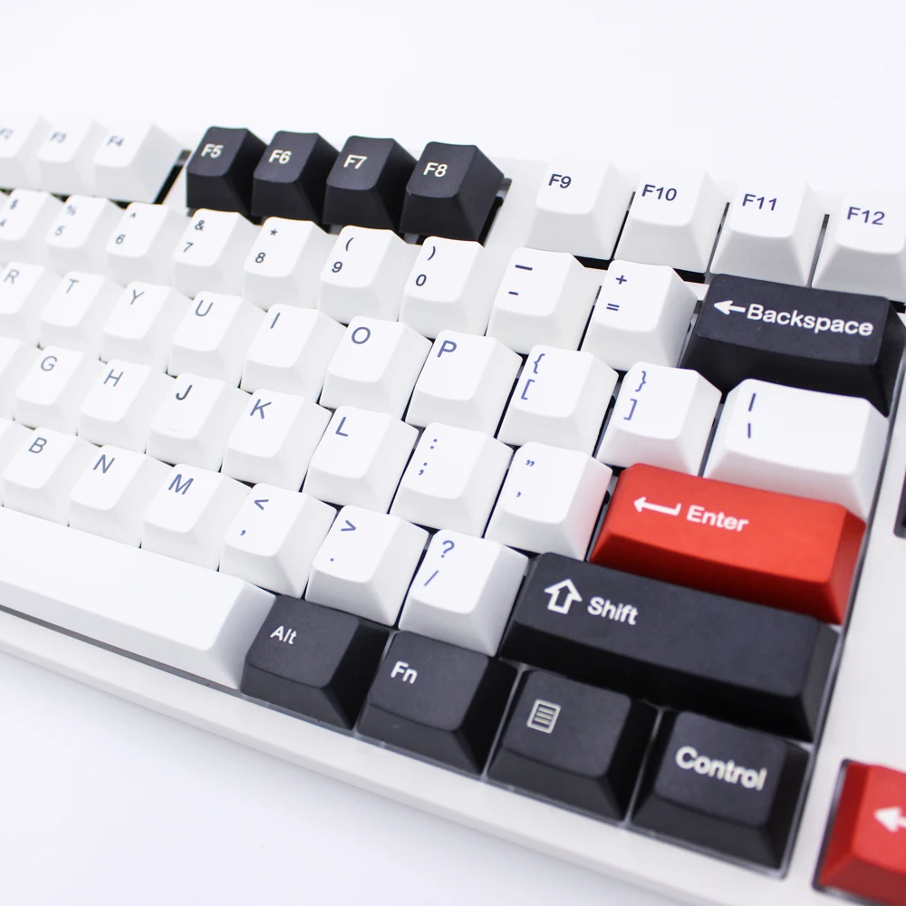 MP краситель-сублимированный черный/красный keycap 87/108 клавиш толстые клавишные колпачки pbt выключатель MX вишня/NOPPOO/Флик механическая клавиатура колпачка