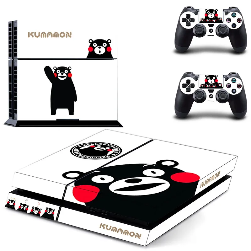 Kumamon PS4 наклейки виниловые кожа PS 4 Стикеры Play station 4 домашнего декора для Игровые приставки 4 консоли и 2 контроллера