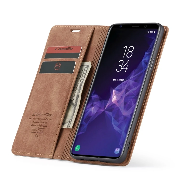 Роскошный Ретро Чехол-кошелек для samsung S9 Plus, Магнитный кожаный чехол для кредитных карт, слот для денег, чехол для samsung S9 Plus, чехол-книжка