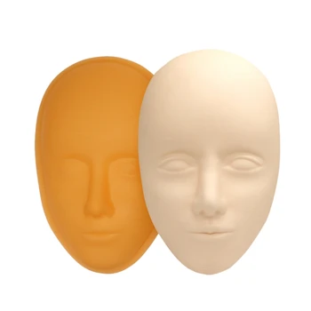 

ABVP 5D Facial Training Head Silicone Practice Permanent Makeup Lip Eyebrow Skin Mannequin Doll Face Head