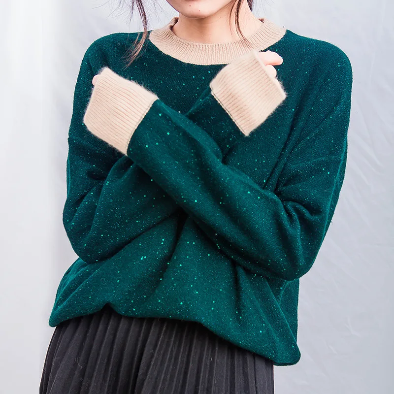 

Shanghai New Europe Sang 2020 Soft Waxy Not Tie Pullover Knitted Sweater Winter