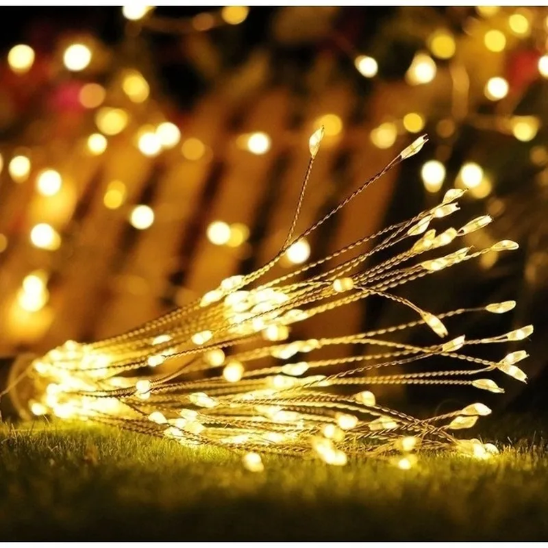 costco string lights Christmas Lights 180/120 LED Fireworks Lamp Explosion String Light Waterproof Copper Wire Lamp With Remote Home Decoration Lamp solar powered outdoor string lights