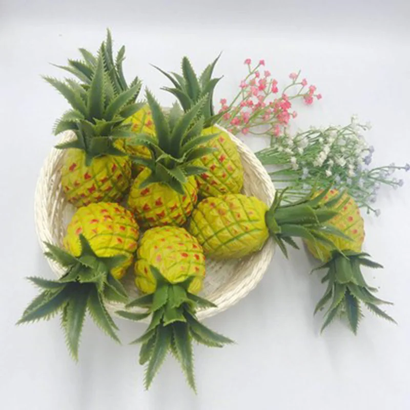 

Fruits Artificial Pineapple Realistic Kitchen Home Decoration Props Fake Imitation Plastic