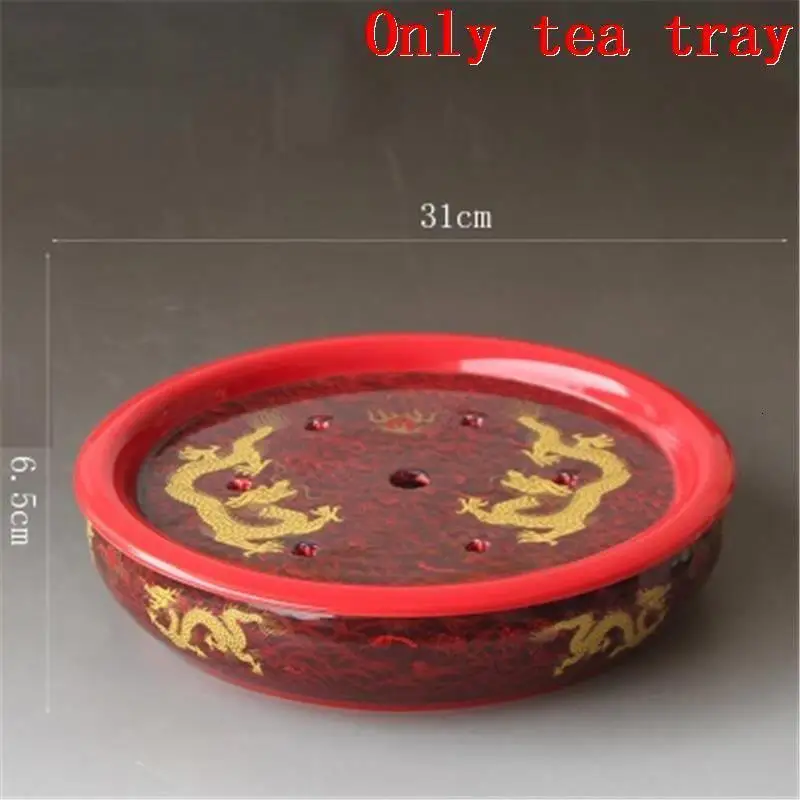 Version Q Juego De China контейнер для стола, высокий набор, Sunum Tepsi Bandeja, доска Te Chino, керамический кунг-фу, Китайский Gongfu, сервировочный чайный поднос - Цвет: Version Q