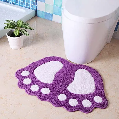 Нескользящий коврик для ванной комнаты, коврик для ванной комнаты из микрофибры, мини-коврик для двери - Цвет: purple